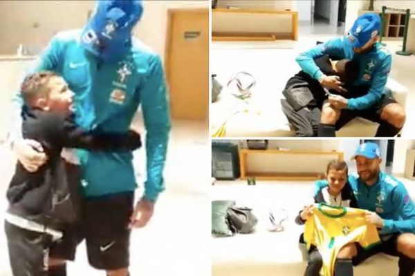 عکس؛ اشکهای کودک 9 ساله برزیلی در آغوش نیمار