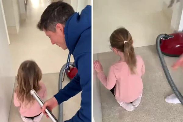 روش جالب لواندوفسکی برای بستن موهای دخترش