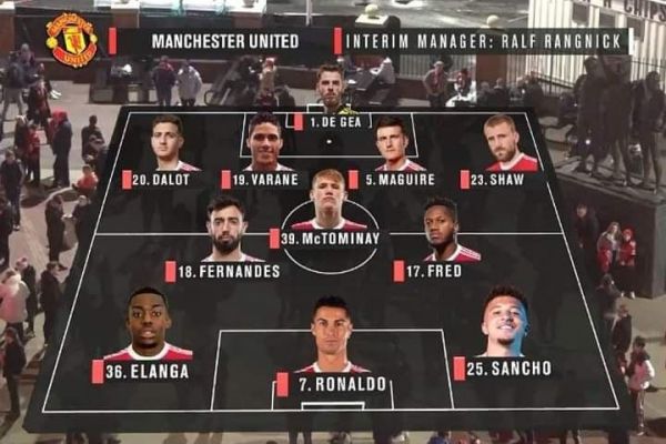  ترکیب منچستریونایتد و برایتون؛ رونالدو همچنان در ترکیب رانگنیک