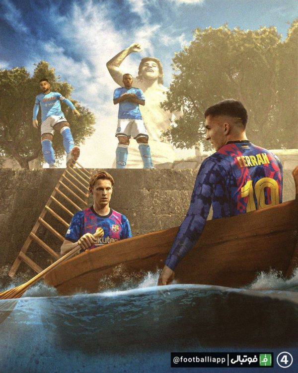  طرح جالب صفحه 433 از تقابل امشب بارسلونا و ناپولی در لیگ اروپا