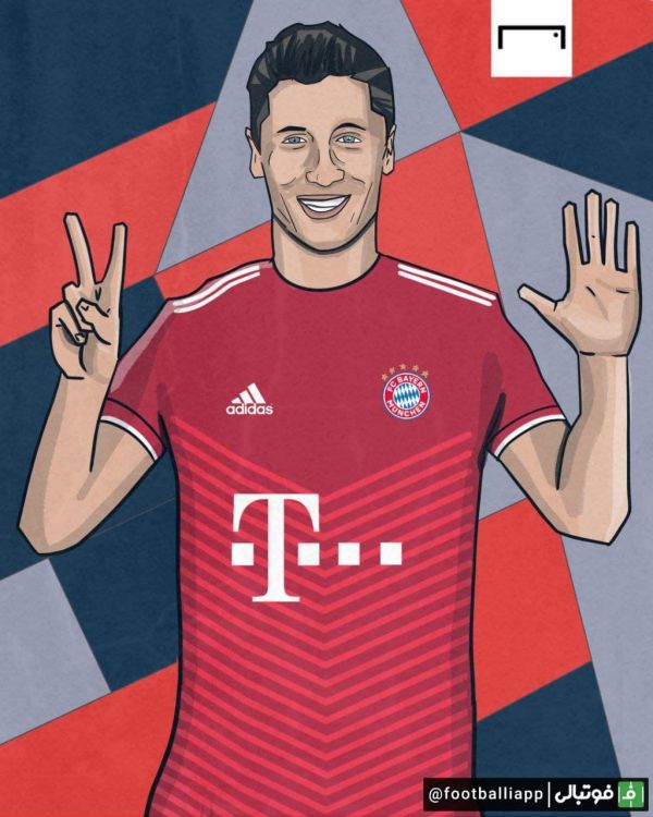  طرح گل به‌مناسب رسیدنِ روبرت لواندوفسکی به رکورد 40+ گل برای هفتمین فصل متوالی