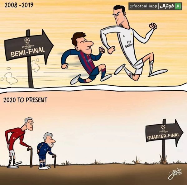  کاریکاتور  پایان عصر رونالدو و مسی