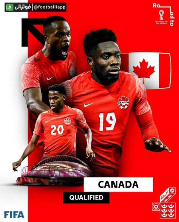  طرح صفحه فیفا برای تیم ملی کانادا و صعود این تیم به جام جهانی ۲۰۲۲ قطر