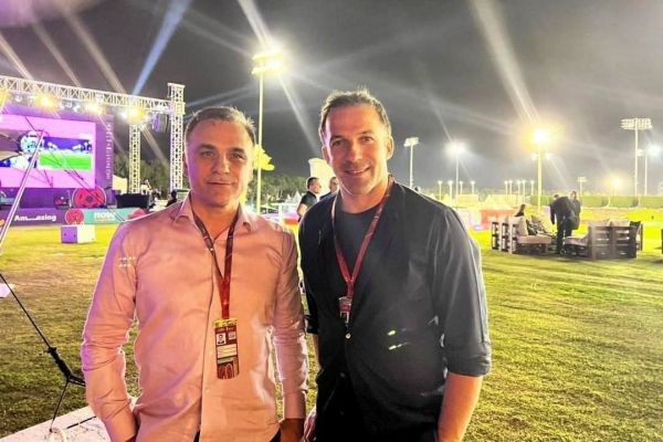 قاب مشترک میرشاد ماجدی و الکس دلپیرو در دوحه