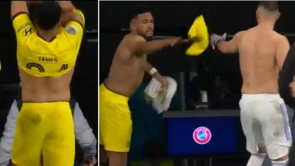 کدام بازیکن چلسی پیراهنش را با بنزما عوض کرد