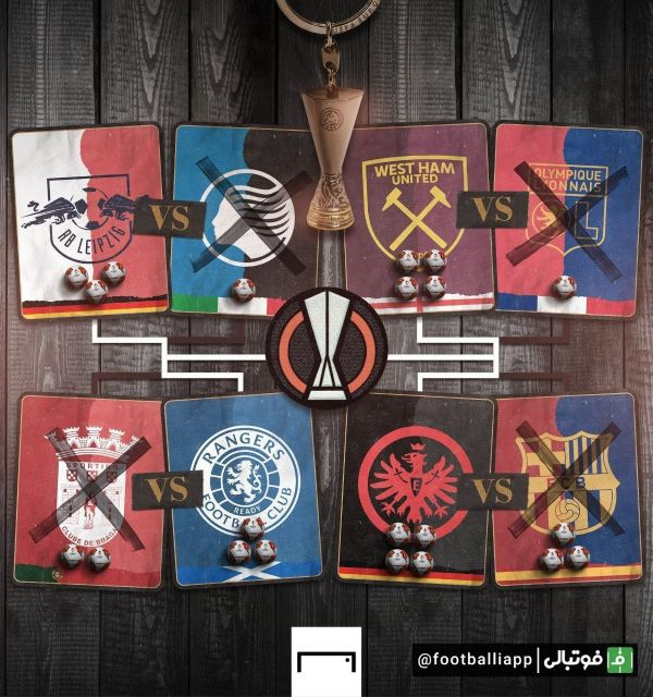  طرح سایت گل از نتایج رقم‌خورده در دیدارهای یک چهارم نهایی لیگ اروپا