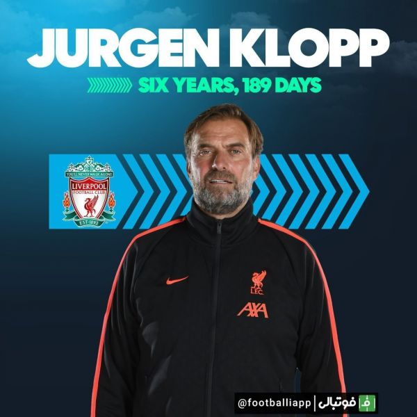  پس از اخراج شان دایچ، اکنون یورگن کلوپ سرمربی لیورپول با ۶ سال و ۱۸۹ روز، رکورد طولانی ترین حضور در یک تیم را بین سرمربیان فعلی لیگ برتر انگلیس در اختیار دارد