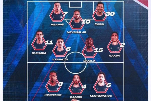 ترکیب پاریسن ژرمن و متز؛ امباپه در خط حمله کنار مسی و نیمار