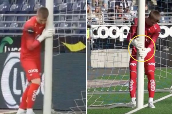 اقدام جالب دروازهبان ایسلندی؛ دروازه را کوچکتر کرد