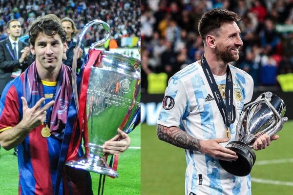  عکس؛ دو قهرمانی ویژه لیونل مسی در ورزشگاه ومبلی