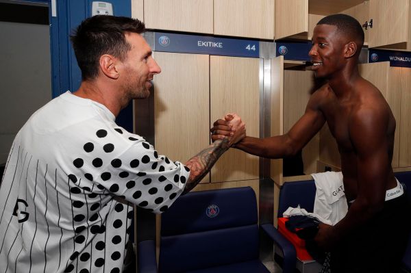  عکس؛ ذوق‌زدگی بازیکن تازه‌وارد پی‌اس‌جی از دیدن مسی