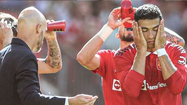  تفاوت برخورد رونالدو و تن هاگ پس از 3 سال عکس