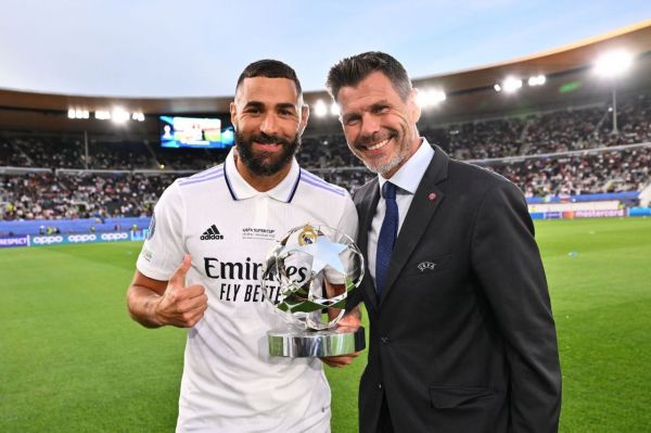  عکس؛ جایزه ویژه برای بنزما پیش از شروع سوپرکاپ اروپا