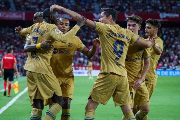  پیروزی سه گله بارسلونا مقابل سویا با درخشش دوباره لواندوفسکی