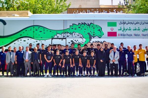  تیم ملی فوتبال نوجوانان جهت اعزام به ژاپن راهی فرودگاه شد