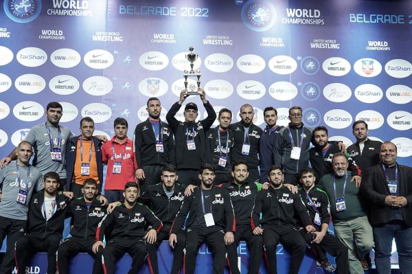 گزارش تصویری مراسم اهدای مدال و کاپ مسابقات جهانی کشتی آزاد