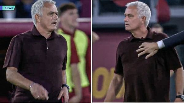 اخراج مورینیو که باعث شد بازی مقابل اینتر را از دست بدهد عکس