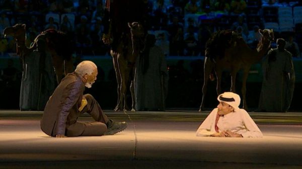  حضور مورگان فریمن در مراسم افتتاحیه جام جهانی 2022 قطر عکس