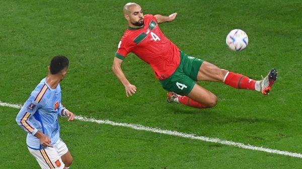  استوری عجیب هافبک مراکش علیه سه هافبک بارسلونا عکس