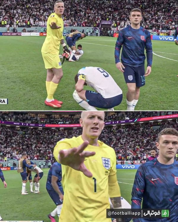  جوردن پیکفورد در پایان بازی مانع فیلمبرداری از هری کین شد