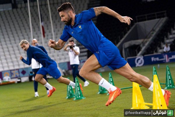  تصاویری از آخرین تمرینات تیم ملی فرانسه پیش از دیدار با مراکش