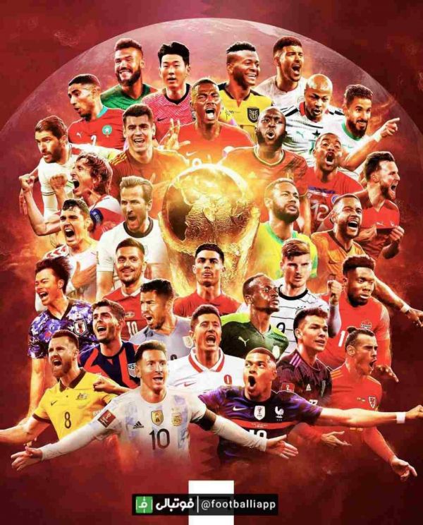 طرح  کریم انصاری فرد مهاجم تیم ملی فوتبال ایران در میان بهترین بازیکنان جام جهانی ۲۰۲۲ قطر از دید طراح سایت گل
