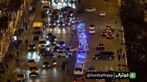  تدابیر شدید امنیتی پلس فرانسه در خیابان «شانزلیزه» همزمان با شروع بازی تیم ملی این کشور برابر مراکش