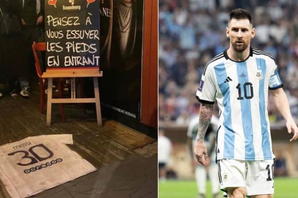 استفاده از پیراهن مسی به عنوان پادری در یک کافه در فرانسه