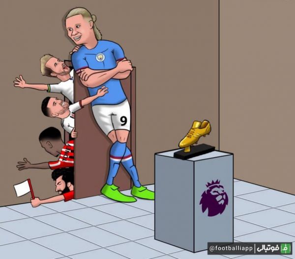  کاریکاتور  وقتی هیچکس در کورس آقای گلی لیگ جزیره با ارلینگ هالند هم نیست