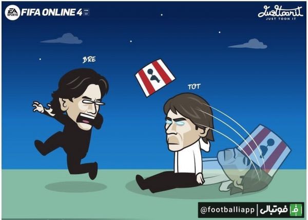  برنتفورد توماس فرنک درحالیکه در بازی دیشب دو بر هیچ از تاتنهام جلو بود، با گل‌های هری کین و هویبرگ کامبک خورد و متوقف شد