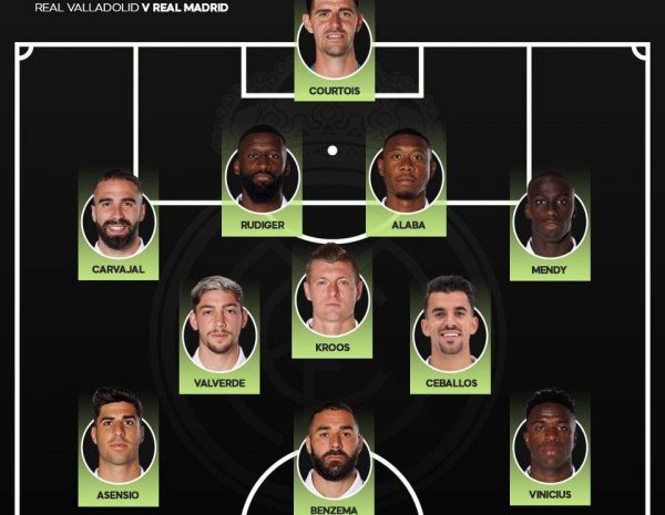 ترکیب رئال مادرید و وایادولید؛ بنزما در کنار وینیسیوس و آسنسیو