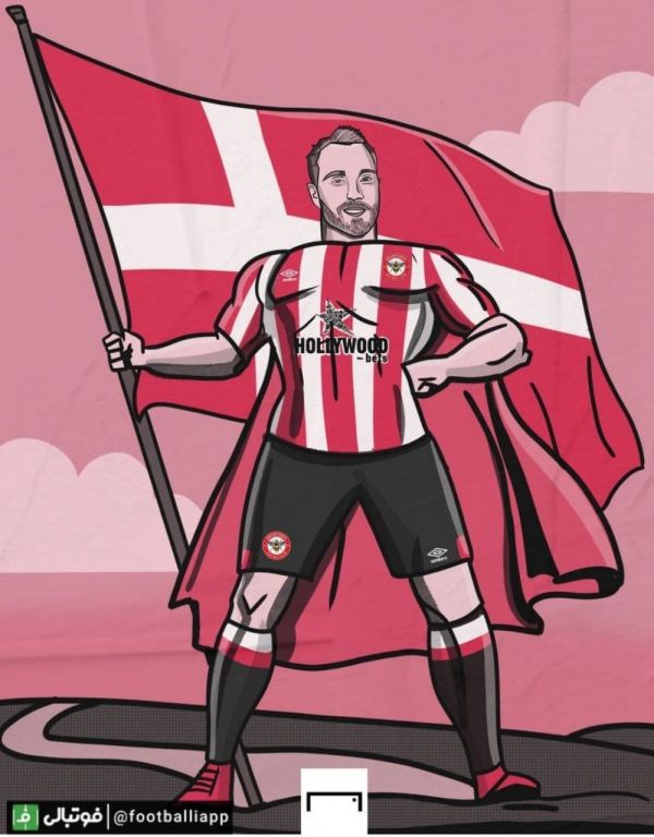  طرح سایت گل به بهانه آمدن کریستین اریکسن به لیگ جزیره و پیوستن به تیم برنتفورد