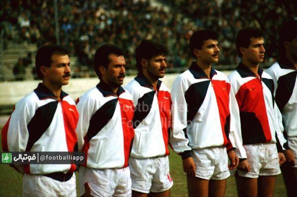  نوستالژی  محسن عاشوری، رضا عابدیان، فریبرز مرادی، ضیا عربشاهی و رحیم یوسفی در پرسپولیس مدل ۶۸