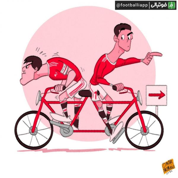  کاریکاتور  تلاش کریستیانو رونالدو برای جبران اشتباهات هری مگوایر، در مسیر کسب سهمیه لیگ قهرمانان اروپا