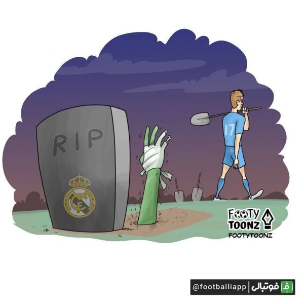  کاریکاتور  بنزما امیدهای رئال مادرید را زنده نگه داشت