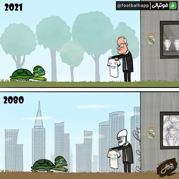  وضعیت امباپه و رئال مادرید به روایت کاریکاتور