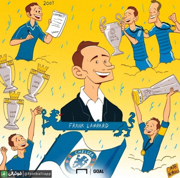  کاریکاتور عمر مومنی به بهانه تولد ۴۴ سالگی فرانک لمپارد