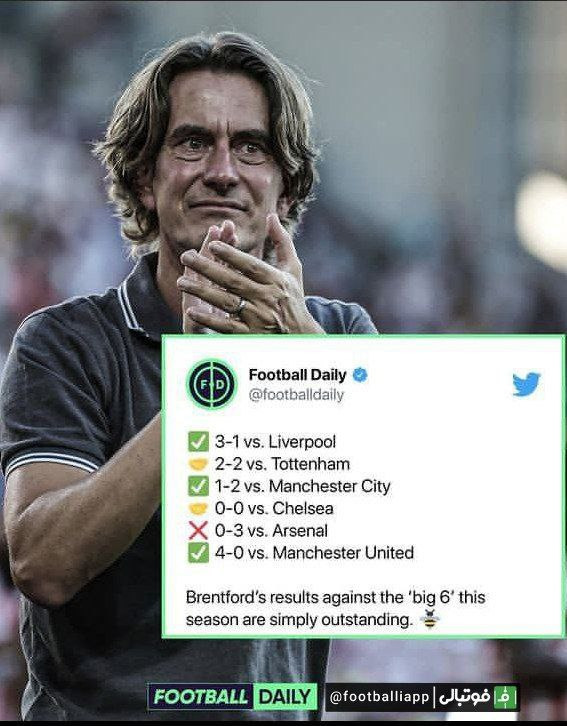  نتایج حيرت‌انگیز برنتفورد برابر BIG 6 در این فصل