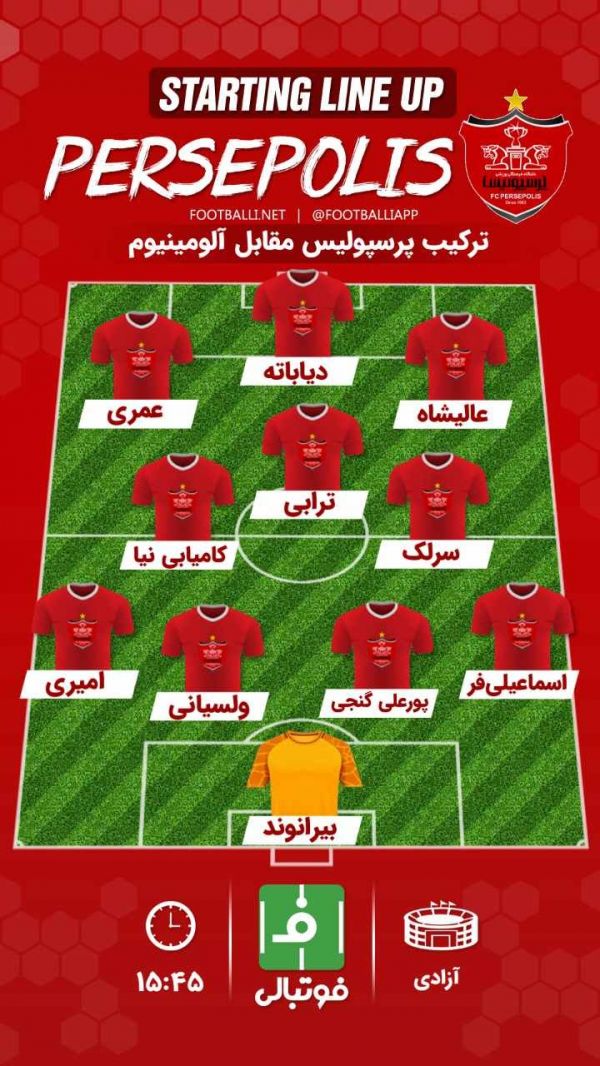  طرح اختصاصی  شماتیک ترکیب پرسپولیس مقابل آلومینیوم