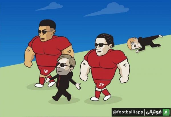  کاریکاتور  گاکپو و نونیز، دو اسلحه پر خشاب خط حمله تیم کلوپ