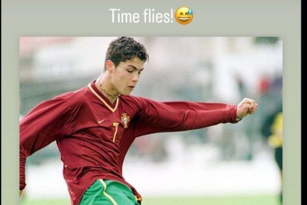 استوری اینستاگرامی رونالدو از اولین حضورش در تیم ملی زیر 15 سال پرتغال