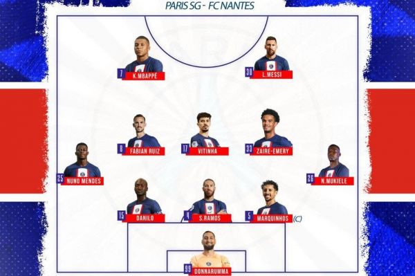  ترکیب پاریسن ژرمن و نانت؛ مسی و امباپه در خط حمله