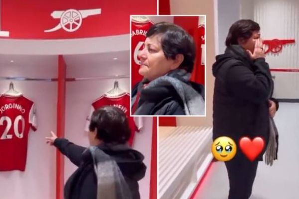 عکس؛ اشکهای مادر جورجینیو در رختکن آرسنال