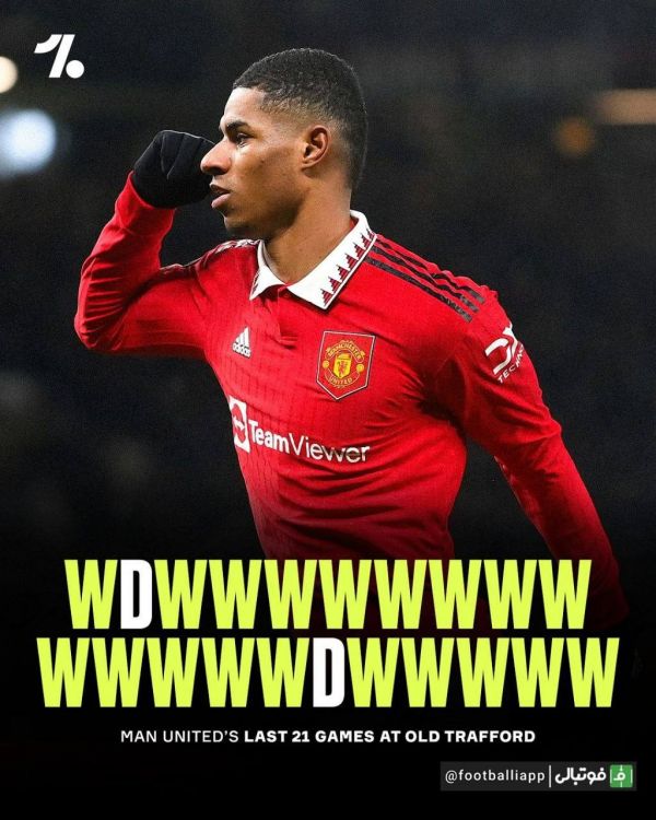  اینفوگرافی  عملکرد منچستریونایتد در ۲۱ دیدار خانگی اخیر خود