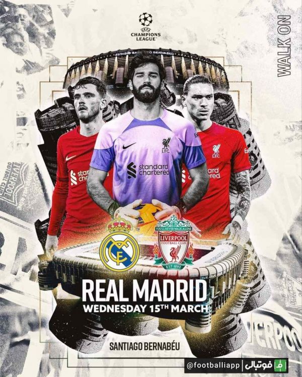  پوستر باشگاه لیورپول برای دیدار مقابل رئال مادريد