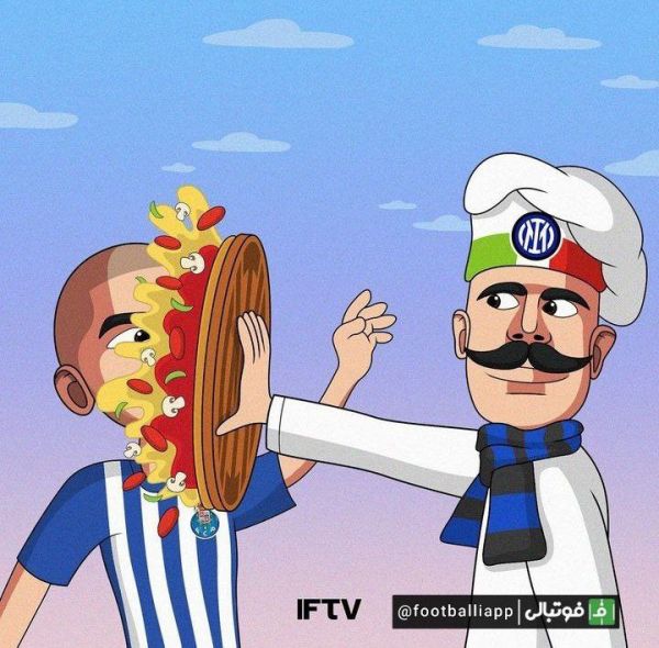 کاریکاتور پذیرایی ايتاليایی از پورتو