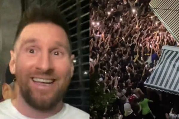  عکس؛ هجوم آرژانتینی‌ها به یک رستوران برای دیدن مسی و همسرش