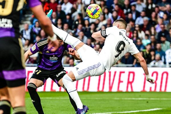  قابی دیدنی از گل برگردان بنزما مقابل وایادولید