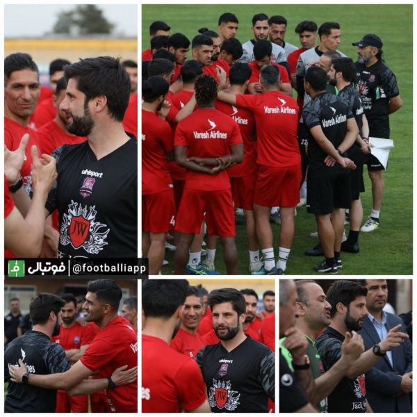  تصاویری از معارفه کارلوس انرخوز هرناندز سرمربی جدید نساجی مازندران در تمرین امروز این تیم