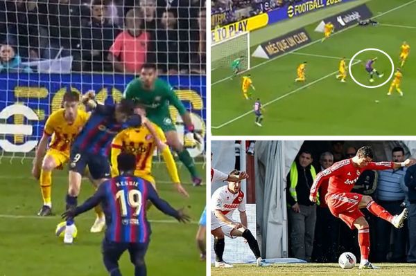  لحظه‌ای که لواندوفسکی سعی کرد به سبک رونالدو گل پشت پا بزند